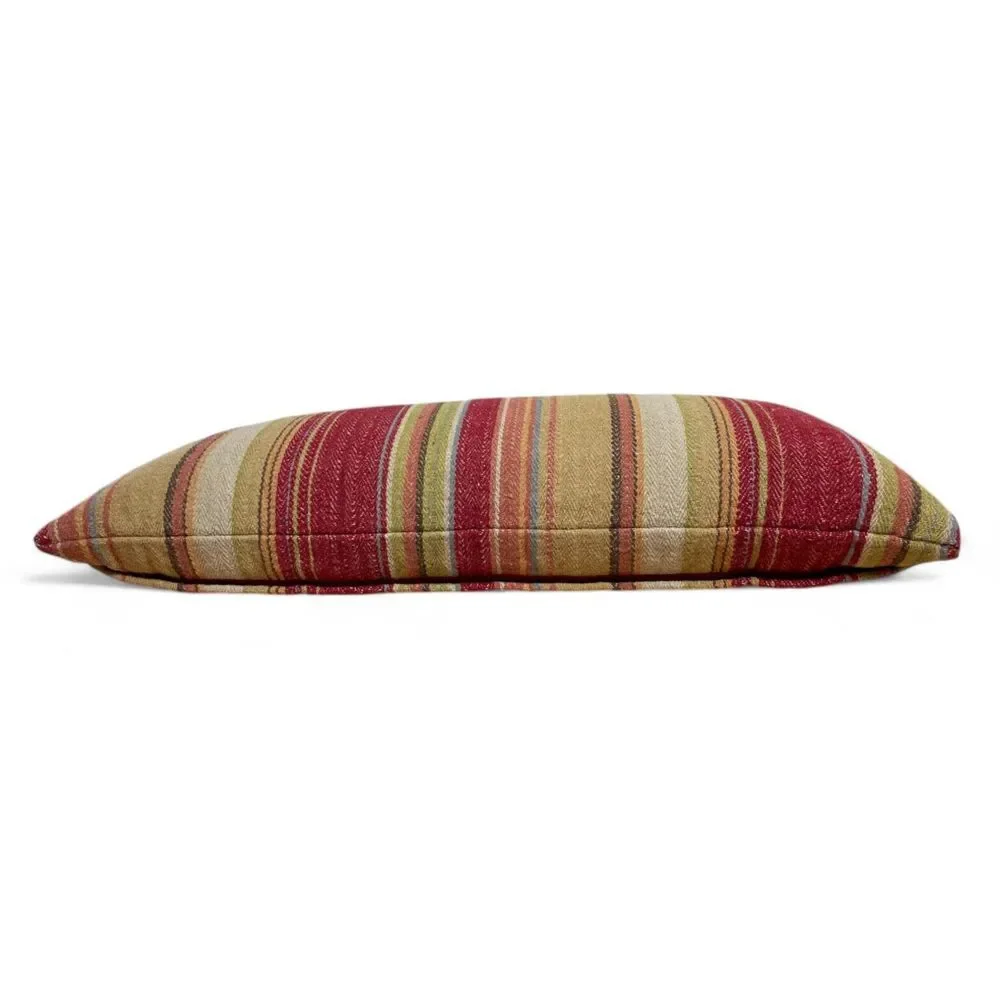 Pottery Barn Serape Stripe Lumbar Pillow Cover Plus Down Insert Wool 12